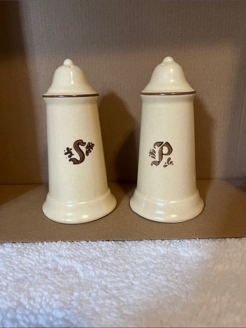 Pfaltzgraff Vintage Village Salt and Pepper Shakers